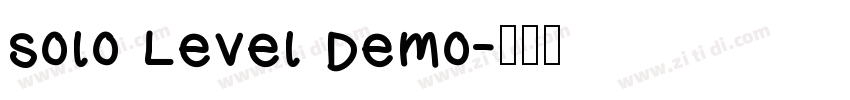solo Level Demo字体转换